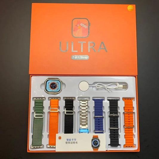 ⌚ Ultra Smart Watch – 7 Silicone Straps 🎨 Comfort & Style ✨