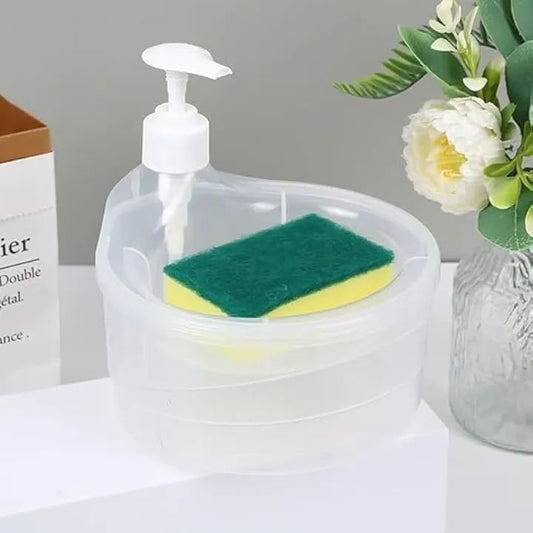 Liquid Soap Pump 💧 + Sponge Tray 🧺 | Bathroom & Kitchen